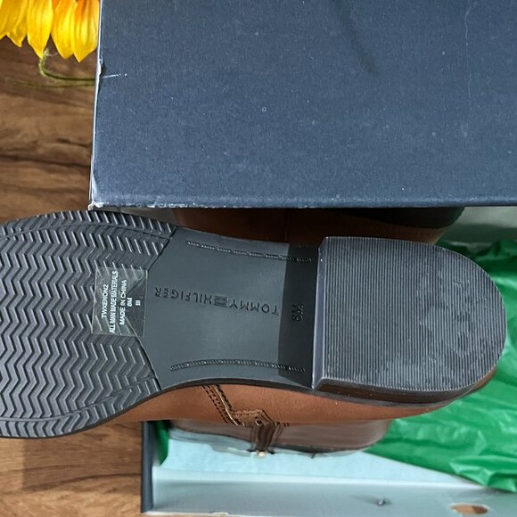 Tommy Hilfiger Xenon2 Tall Riding Brown Boots Natural Women's Size 8M - Picture 4 of 7